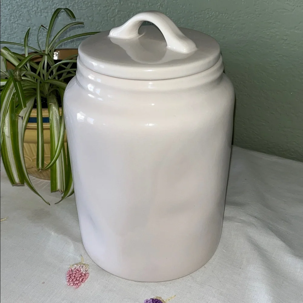 Rae Dunn Magenta COOKIES Canister Artisan Collection Cookie Jar EUC